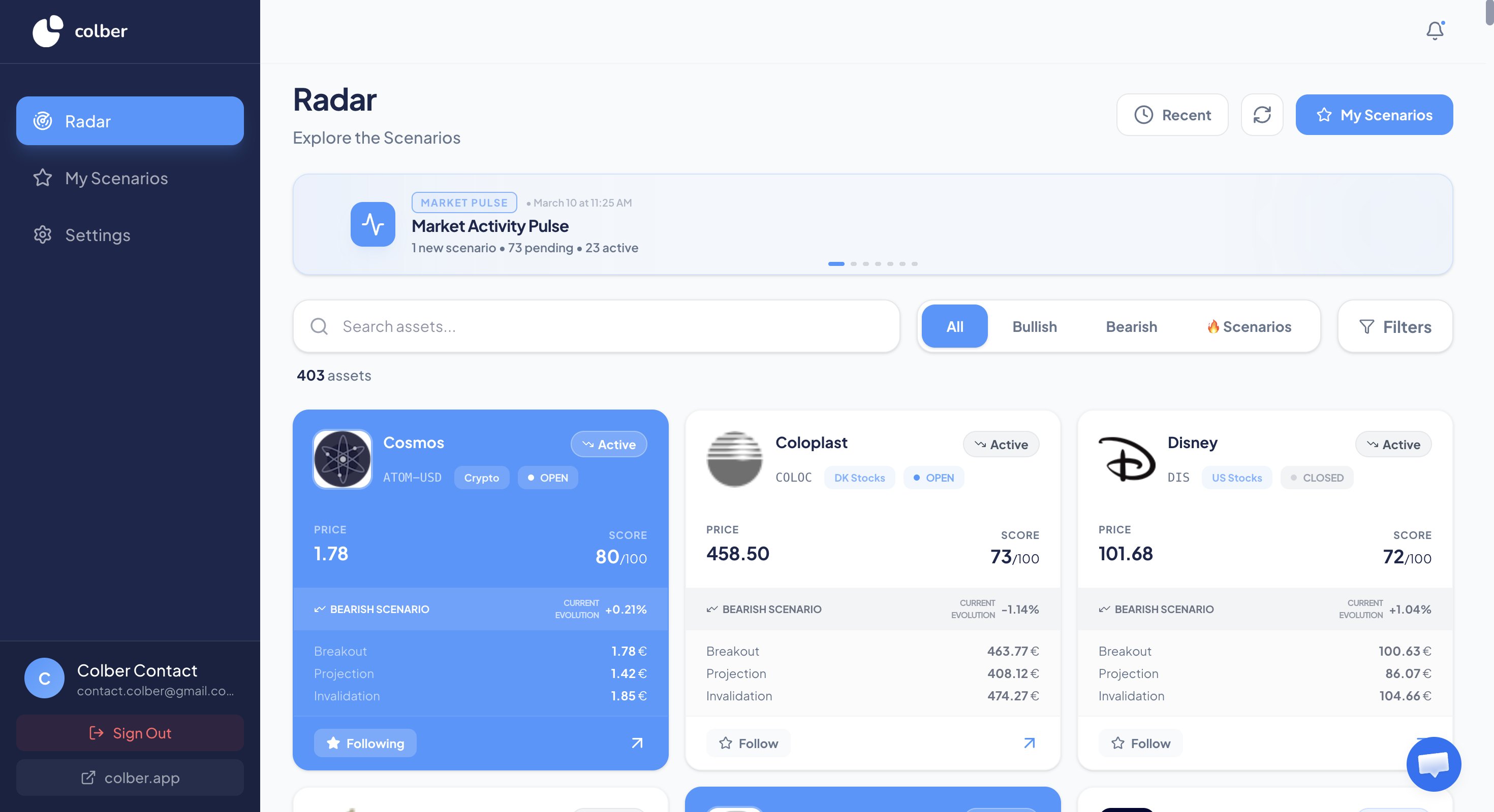 Colber Web Dashboard